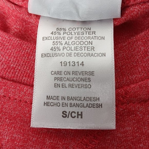 Washington DC Capitals Hockey NHL Unisex Small Shirt Long Sleeve Red Slim Fit - Picture 10 of 10